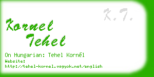 kornel tehel business card